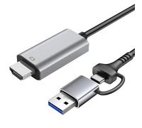 ZEPFJHE Video Captures Card USB+Type C To HDTV USB Captures Device Convert Digital Converters For PC Laptop Gaming