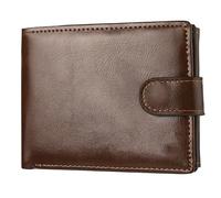 ZEPFJHE Vintage Hasp Leather Wallet for Men with High Capacity Card Slots and Coin Pocket for Everyday Use