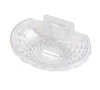 ZEPFJHE Wall Mounted Soap Dish Drain Acrylic Soap Holder Self Adhesive Soap Sponge Dish Bathroom Accessories Household Supplies