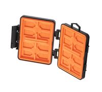 ZEPFJHE Waterproof Memory Card Storage Box For Small Cards Easy Carry 24 Slots Holder Box Waterproof Memory Case