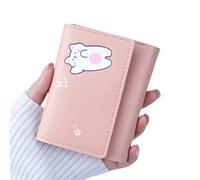 ZEPFJHE Women Short Purse with Card Holder Small Wallet PU Leather Coin Purse Lovely Wallet Korean Styles Change for Daily Pu Leather Change Small Korean Styles with Card Holder