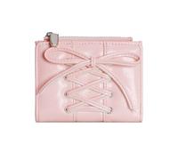 ZEPFJHE Women Wallet Simple Short Purse Card Holder PU Leather Coin Lovely Bows Change for Daily Pu Leather Change Purse Lovely Bows Simple with Card Holder