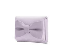 ZEPFJHE Women Wallet with Card Holder Short Purse PU Leather Wallet Korean Styles Change Purse Bows Fashion Coin Trifold Stylish Short Pu Leather Change Sweet Bows Card Case