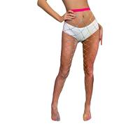 ZEPFJHE Womens Rainbow Colorful Tights Leggings Hollowed Out Mesh Sheer Pantyhose Stockings Hosiery For Music Festivals Rainbow Stockings