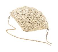 ZEPFJHE Women's Summers Straw Braided Crossbody Bag With Shoulder Strap Woven Beach Handbag Handmade Wallet Purse Bags Straw Crossbody Bag