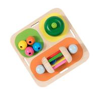 ZEPFJHE Wood Busy Boards Set For Preschoolers Encouraging Practical Learning Skills Wood Activity Boards For Children Child Development Toy