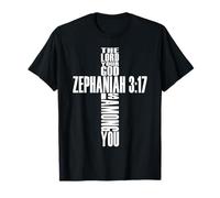 Zephaniah 3:17 Bible Verse Cross Christian Christianity T-Shirt