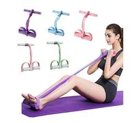 Zephylix Multifunction Tension Rope, 6-Tube Pedal Resistance Band Elastic Pull Yoga Tension Rope, for Abdomen/Waist/Arm/Leg Stretching Slimming Training Blue (1, Green & Grey)