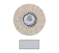 Zephyr AWW58-8WB White 8" Airway Buffing Wheel with 1 LB White Bar Final Finish, 1 Pack