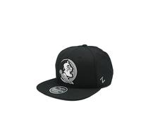 Zephyr Florida State Seminoles Black Tungsten Z11 Adjustable Snapback Cap - NCAA, FSU Flat Bill 6-Panel Structured Baseball Hat