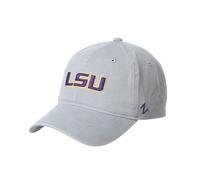 Zephyr LSU Tigers Scholarship Relaxed Fit Dad Cap - NCAA, Adjustable, Gray Baseball Hat