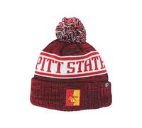 Zephyr Pittsburg State Gorillas Kiona Red Heathered Cuff Beanie Hat Pom - NCAA ZHATS Fashion Cuffed Winter Knit Cap