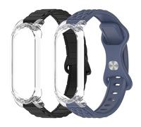 ZephyrBloom Protective Case Base fits for PLAUD NotePin AI Voice Recorder ，Upgraded 18mm Pin Quick Release Notepin Strap for Easy Band Replacement,Black (black + blue)