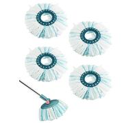 ZephyrCraft 4 Pack Replacement Mop Heads Compatible with Leifheit Clean Twist Disc Mop, Durable Microfiber Mop Replacement Heads Highly Absorbent Microfibre Mop Head for Cleaning All Floor Types