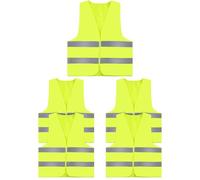 ZephyrCraft 5 Pcs Hi Vis Vests, High Visibility Safety Security Vests, High Vis Jacket with 2 Reflective Strips for Traffic Work Cycling Running Road Construction