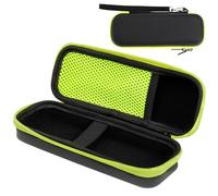 ZephyrCraft Travel Case for Philips O Blade QP2724 QP2734 QP2824 QP6551 QP4631 & Braun Series 3/5/7/9 - Waterproof Storage Box Hard Shell Protective Cover for Electric Shaver (Green/Black)