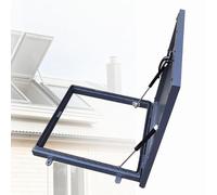ZephyrGlow Aluminum Attic Basement Cellar Stairs Outlet Lid Rainproof Rooftop Hatch Cover Plate with Hydraulic Rod & Rubber Seal Strip Locking Flat Roof Access Hatch Door 55 * 55cm