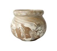 Zephyria Decorative Planters for Houseplants, Exquisite Clay Round Flower Pot with Retro Personality Home Succulent Green Plant, Perfect Pots for Plants Indoor & Outdoor Use(Brown)