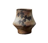 Zephyria Decorative Planters for Houseplants, Jingdezhen Chinese Style Flower Pots Retro Coarse Pottery Vessels Large Caliber Antique Plant, Perfect Pots for Plants Indoor & Outdoor Use(Brown)