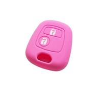 ZEPHYX 2 Button Silicone Key Cover, for CITROEN C1 C2 C3 C4 XSARA, for PICASSO, for PEUGEOT 106 107 206 207 307, for TOYOTA AYGO Key Cover (Size : Pink)