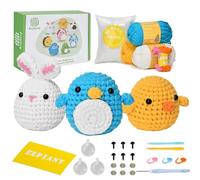 Zepiany Crochet Kit for Beginners, Crochet Animal Kit, Beginner Crochet Kit - Gift for Birthdays, Crochet Kits for Adults with Step-by-Step Video Tutorials