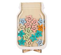 ZEPIQOR Star Award Jar for Children, Good Behavior Reward Jar, Personalised Reward Jar, Suitable for Teachers in Classroom, Home and School