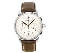 Zeppelin 100 Jahre Chronograph Beige Dial Leather Quartz 50M Men's Watch Z76746