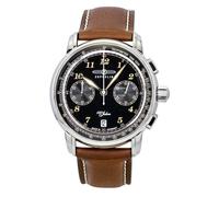 Zeppelin 100 Jahre Chronograph Black Dial Quartz 50M Z76743 Men's Watch