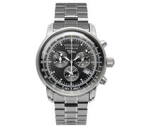 Zeppelin 100 Jahre Quartz Chronograph (42mm) Black Dial/Stainless Steel Bracelet 7680MB-2