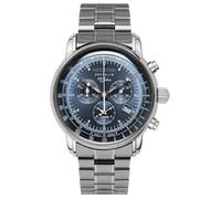 Zeppelin 100 Jahre Quartz Chronograph (42mm) Blue Dial/Stainless Steel Bracelet 7680MB-3