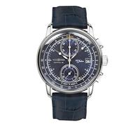 Zeppelin 100 Jahre Chronograph Leather Strap Blue Dial Quartz 86703 Men's Watch