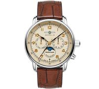 Zeppelin 100 Year Méditerranée Moonphase 96365 - Man - 42 mm - Quartz - Mineral Glass Beige 20 mm