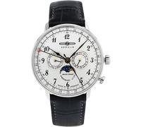Zeppelin 7036-1 LZ 129 Hindenburg Moonphase Mens Watch 40mm 3ATM