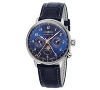 Zeppelin 7036-3 Hindenburg LZ129 men`s watch moon phase Mens Watch 40mm 3ATM