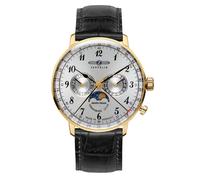 Zeppelin 7038-1 LZ129 Hindenburg Moonphase Gold Tone Watch