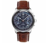 Zeppelin 7614-3 Men's Chronograph With Leather Strap Watch