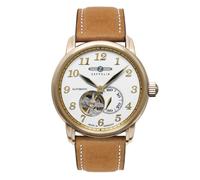 Zeppelin 7664-1 LZ 127 GRAF Men's Automatic Open Heart Watch with Brown Leather Strap