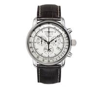 Zeppelin 7680-1 100 Years Silver Tone Dial Chronograph Watch
