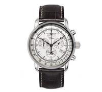 Zeppelin 7680-1 100 Years Silver Tone Dial Chronograph Watch