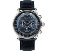 Zeppelin 7680-3 100 Years Zeppelin Alarm Chronograph Mens Watch 42mm 10 ATM