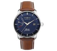 Zeppelin Atlantik Blue Dial Leather Strap Automatic 8462-3 84623 Men's Watch