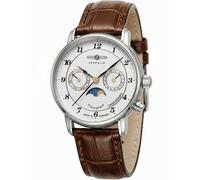 Zeppelin Friedrichshafen 8537-1 Women's Watch with Moon Phase and Leather Strap