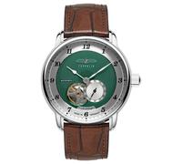 Zeppelin Men's Watch Automatic Open Heart Friedrichshafen Braun/Green 8566-2