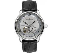 Zeppelin Men's Watch Automatic Open Heart Friedrichshafen Black 8566-4
