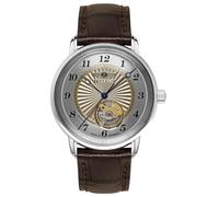Zeppelin 8567-5 Friedrichshafen Automatic Women's Watch 36 mm Silver Leather Dark Brown 5ATM
