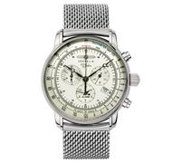 Zeppelin 8680M-3 Alarm Chronograph 100 Years Mens Watch 43mm 5ATM
