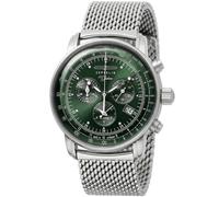 Zeppelin 8680M-4 alarm Chronograph 100 years Mens Watch 43mm 5ATM