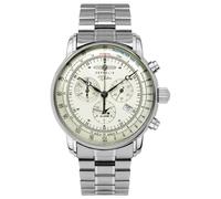Zeppelin 8680MB-3 Men's Watch 100 Years Series Silver Stainless Steel with Alarm and Chronograph