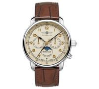 Zeppelin Mediterranean Beige Dial Leather Strap Quartz Dress Men's Watch Z96365
