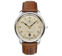 Zeppelin 9640-5 Méditerranée Men's Watch - Stainless Steel Case, Swiss Quartz Movement, Brown Leather Strap, 40 mm
